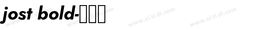 jost bold字体转换